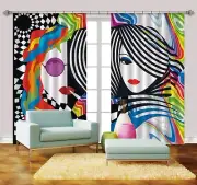 3D Girl Pattern 42 Blockout Photo Curtain Printing Curtains Drapes Fabric Window