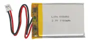 3.7V 1100mAh Li-Po Rechargeable Battery with JST PH Plug