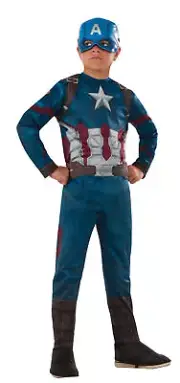 Kids Captain America Civil War Costume Marvel Size Large Halloween Avengers