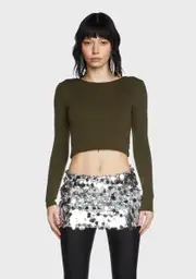 [Edikted] Olive Haven Open Back Top
