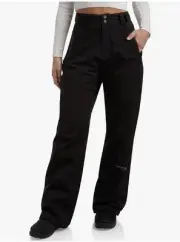 Spyder Snowboard Pants Women’s Size MediumBlack Lined Insulated Snap Zip Pockets