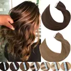Russian Remy Tape In 100% Human Hair Extensions Skin Weft THICK Full Head/Blonde