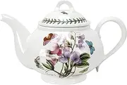 Portmeirion Botanic Garden 32oz Teapot | Sweet Pea Motif | Fine Earthenware | Chip-Resistant Glaze | Dishwasher, Microwave Safe | Made in England | Ideal for Brunch or Afternoon Tea