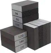 HOMSFOU 14pcs Sanding Sponge Sand Block Sand Paper Sponges Sandpaper Tool Sponge Sanding Pads Automotive Sanding Blocks Drywall Sponge Sanding Soft Sanding Block Aluminum Oxide Dark Brown