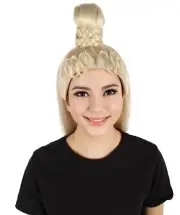 HPO Adult Women's Drag Queen Singer Blonde Long Ponytail Wig, HW-7394