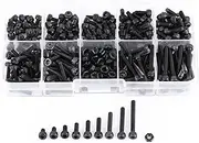280Pcs M3 Screw Assortment, M3 Alloy Steel Hex Socket Head Screws Nuts Assortment Kit, (4Mm 5Mm 6Mm 8Mm 10Mm 12Mm 16Mm 20Mm 25Mm)