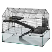 Spacious 360° Panoramic Hamster Cage with Easy Assembly & Cleaning