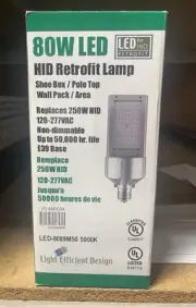 Light Efficient Design LED-8089M50 Lighting Fixture Retrofit LED 120/277V 80W
