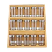 16pc Maxwell & Williams Evergreen Bamboo Spice Rack w/ Jars Set