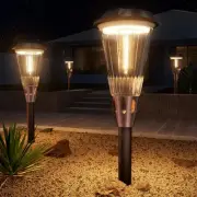 Bright Solar Lights Outdoor 6 Pack, 2-in-1 Cool&Warm Solar Pathway Lights, Pa...