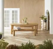 Kotar Outdoor Dining Table 240cm with Kotar Outdoor Dining Bench 180cm