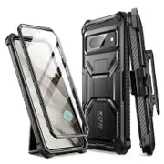 For Google Pixel 8 Armorbox Full-body Rugged Anti-slip Bumper Case with Built-in Screen Protector & Kickstand