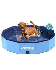 Medium Foldable Dog Pool, Hard Plastic Shell Portable Swimming Pool for Dogs ...