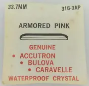 Bulova Accutron Caravelle Watch Crystal Armored Pink 33.7MM , 316-3AP
