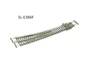 N Scale PECO Streamline SL-E386F Code 55 Curved Turnout Right Hand