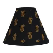 New Primitive Colonial Coverlet MUSTRD BLACK PINEAPPLE KNOT LAMP SHADE Clip 10"