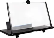 DECORNIJIA Pulling Type Phone Screen Magnifier Rack Black Durable Creative Stand for Enhanced Viewing for Students Reading and Entertainment