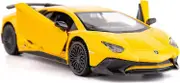 1/32 Scale LP770-4 Casting Car Model, Zinc Alloy Toy Car for Kids, Pull Back Vehicles Toy Car for Toddlers Kids Boys Girls Gift (Yellow )