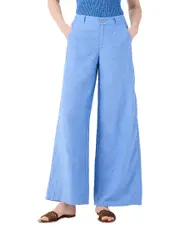 NIC+ZOE Rumba Linen-Blend Wide Leg Trouser