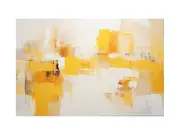 Yellow Abstract Painting Canvas Print