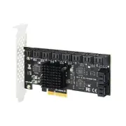 GLOTRENDS SA3220J 20-Port PCIe 3.0 X2 SATA Expansion Card, Compatible with Wi...