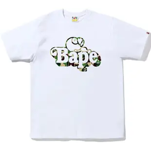 A Bathing Ape BAPE ABC CAMO MILO ON BAPE TEE 短T (白底綠迷彩) 化學原宿