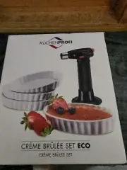Lux Kuechenprofi Creme Brulee Set. Mini Gas Torch Forms