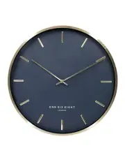 [One Six Eight London] Avalon 40cm Silent Wall Clock in Blue