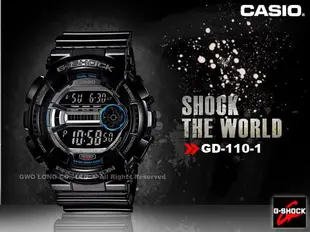 CASIO手錶專賣店 國隆 CASIO G-SHOCK_GD-110-1_炫彩大錶徑男錶_開發票_保固一年