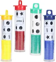 4 Pack Left Right Center Dice Game Prime Set Plastic Dices and Chips Left Center Right Dice Game for Party Activity