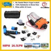 26.5LPM 80PSI Deck Washdown Pump for Boat Caravan Camping Wash Gun + Hose12V NEW