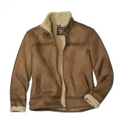 Atlas For Men Mens Sherpa Lined Jacket Light Brown L