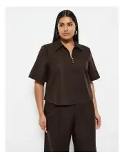 [Commonry] Millie Top in Bitter Chocolate