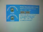 Prince William County Virginia POLICE Car Decals 1:43 OLD SCHOOL