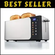 SmartToast Digital Long Slot Toaster - 4 Slice, Touchscreen & 1.5" Wide Slots