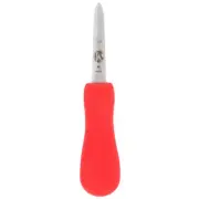 Victorinox 7.6399.4 3" Boston Style Narrow Oyster Knife w/ Red SuperGrip Handle