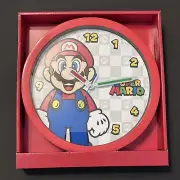 Super Mario Wall Kids Room Clock Red Mario Clock Analog Display