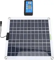 200W Solar Panel Kit, DC 18V Clips Connection Solar Panel OBD Charger Controller and 10 in 1 Cable Battery Clips for Boat Motorcycle Outdoor Lights RV Outdoor Camera Generators