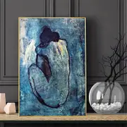 Poster Framed Blue Nude by Pablo Picasso Wall Art Home Decor