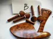 1Set Quality Snake Wood Violin Parts 4/4 Tailpiece Chin Rest 4 Violin Peg Endpin