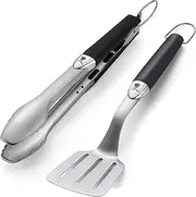 [weber] 6645, Black Premium Tool Set, Compact Size, 2 pcs, Stainless Steel, 46.0 cm*46.0 cm*5.0 cm