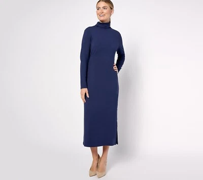 Women with Control Petite Jersey Tummy Control Midi Dress -Blue (Sz PS) A623040
