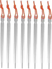 YARNOW 8Pcs Heavy Duty Aluminium Camping Stakes Durable Tent Pegs for Securely Fixing Tents Outdoor Gear Lightweight and Portable Camping Accessories
