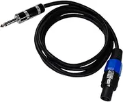 HQRP 6ft Speakon to 1/4-inch (6.35mm) TS Cable Compatible with Hartke AK115 / AK410 Bass Guitar Amplifier ; Hartke HyDrive HX112 / HX115 / HX410 / HX810 Bass Amplifier Cabinet