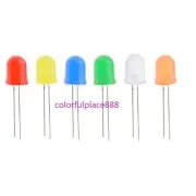 10mm Red Yellow Blue Green Warm White Orange Diffused 5K MCD LED Leds Light New