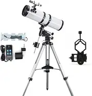 Skyoptikst 750x 150mm Mirror Newton Telescope high Power Equatorial deep Space Observation with Tripod and Motor