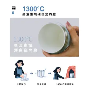 IKUK Q彈杯 600ml-陶瓷珍奶杯+ 陶瓷保溫杯彈蓋380ml / 水瓶 吸管 環保杯 冰壩杯 保溫瓶
