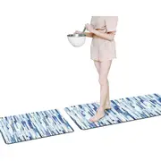 Non-Slip Home Kitchen Door Mat Machine Washable Home Floor Rug Carpet Runner - Ocean Blue