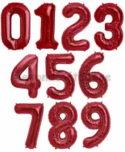 34" Large Red Number Balloons Happy Birthday Jumbo Foil Mylar Balloon