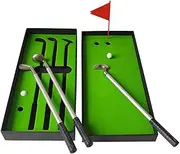 zolyet Desktop Golf Pen Toy Set Portable Tabletop Golf poi Pen Flag Set Desk Games tive s Model A